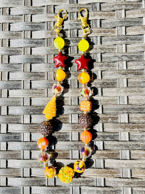 Fall Colors Hand Beaded Bag Chains