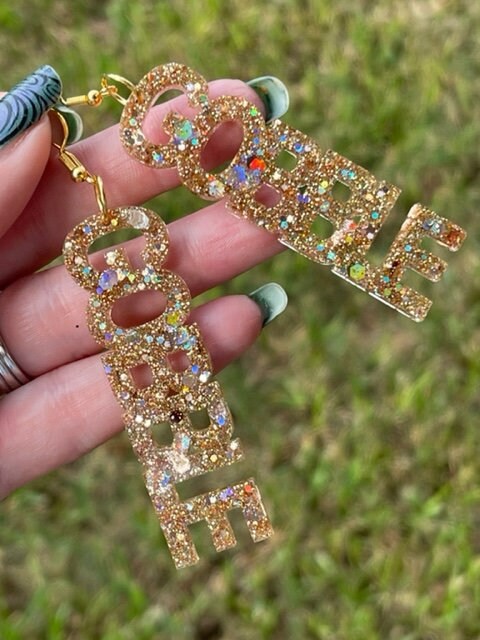 Thanksgiving GOBBLE GOBBLE earrings - Lightweight resin earring - handcrafted - handmade jewelry