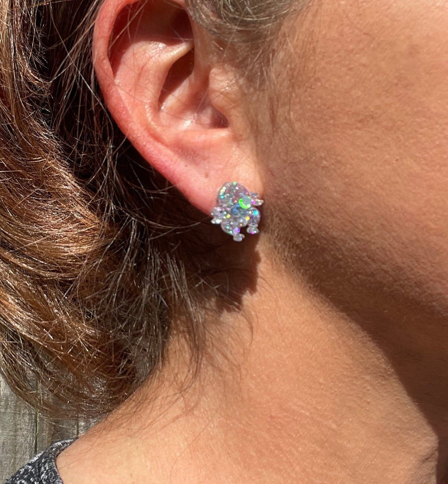 Thanksgiving turkey stud earrings - cooked turkey resin earrings - handcrafted - handmade jewelry