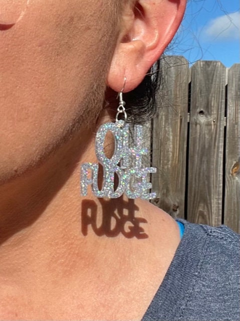 Christmas Story resin earrings - Oh Fudge earring - handmade