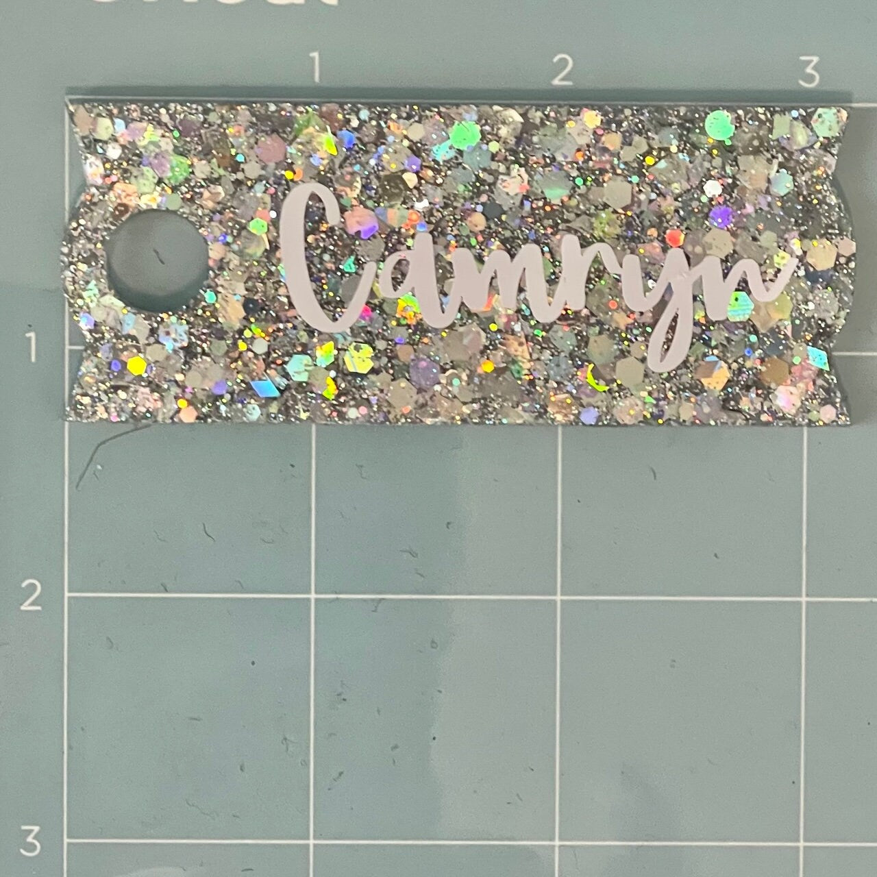 Glitter resin Tumbler nameplates for 40 oz tumbler - personalized nameplate for 40oz Brand name tumbler