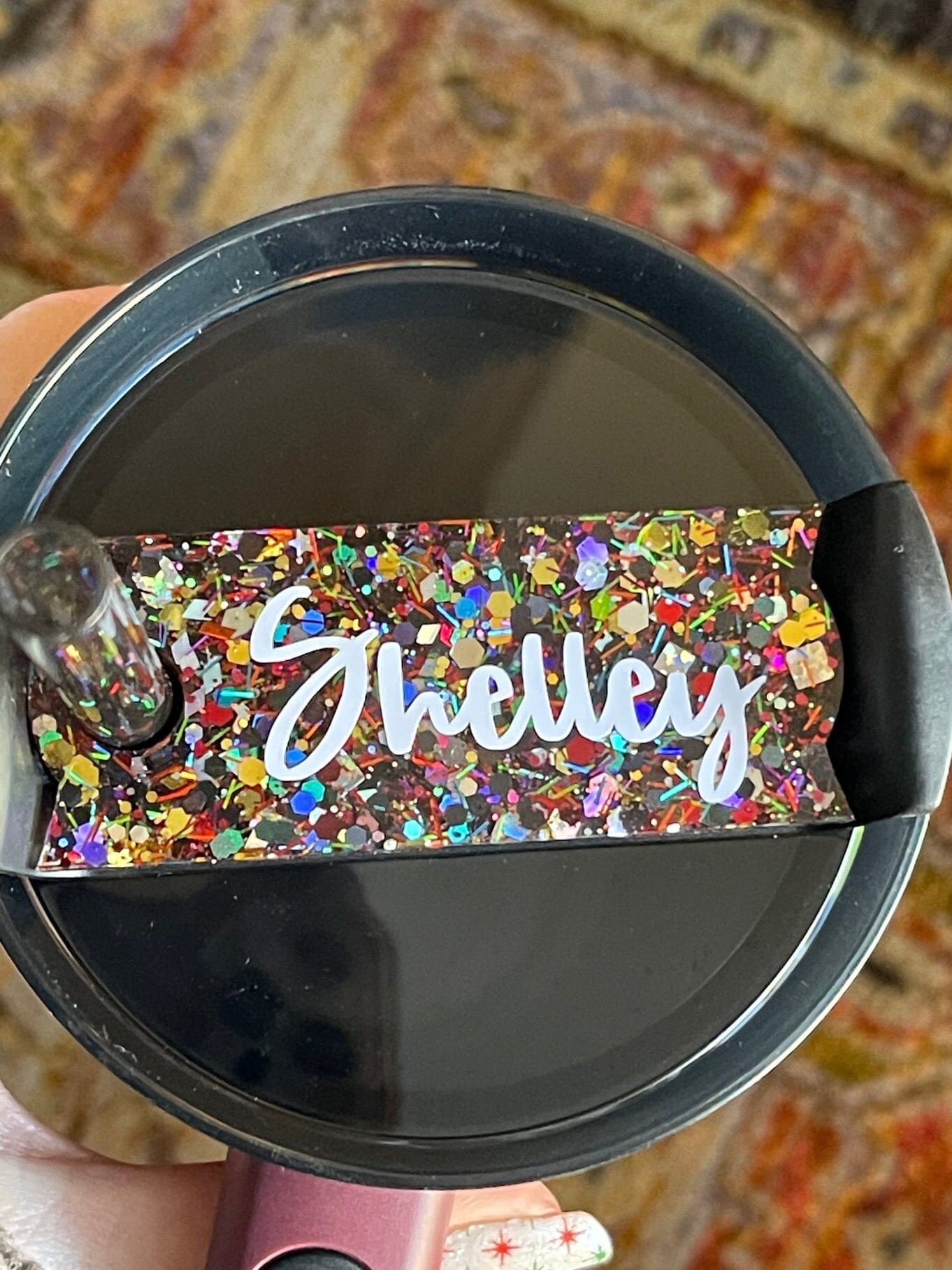 Glitter resin Tumbler nameplates for 40 oz tumbler - personalized nameplate for 40oz Brand name tumbler