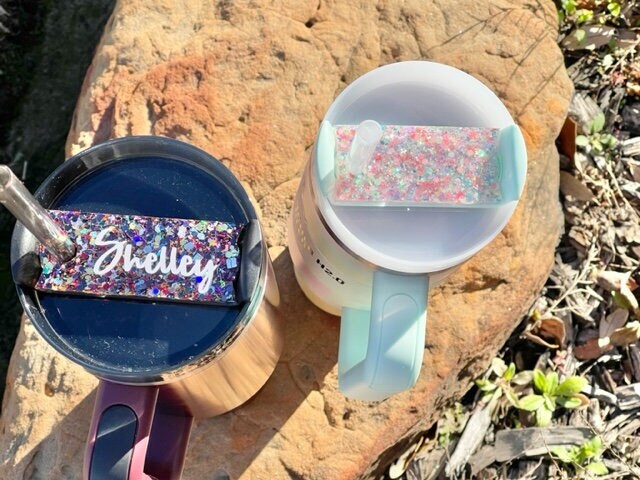 Glitter resin Tumbler nameplates for 30 oz tumbler - personalized nameplate for 30oz Brand name tumbler (Copy)