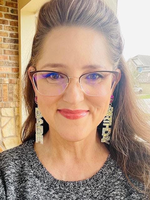 Birthday Babe glitter resin earrings - choose your colors - handmade jewelry