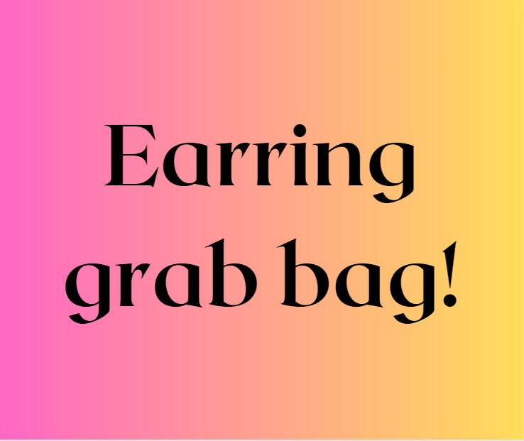 Glitter resin Earring grab bag!  5 for 35!