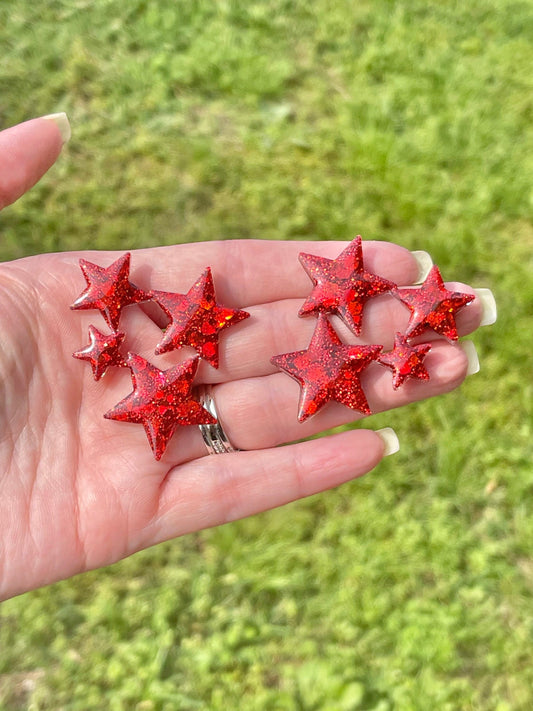 Glitter resin Star cluster resin earrings