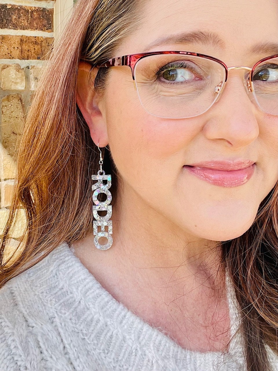 Rodeo glitter resin earrings
