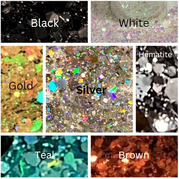 Lightning bolt glitter resin earrings