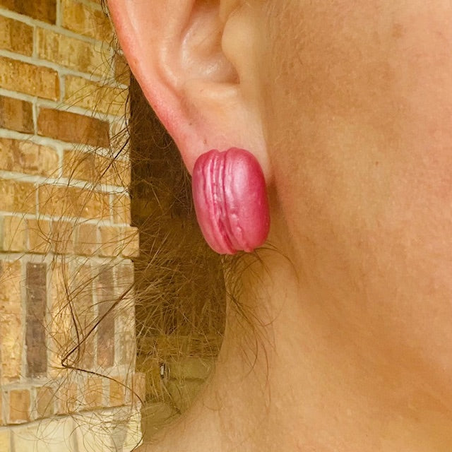 Macaron resin stud earrings