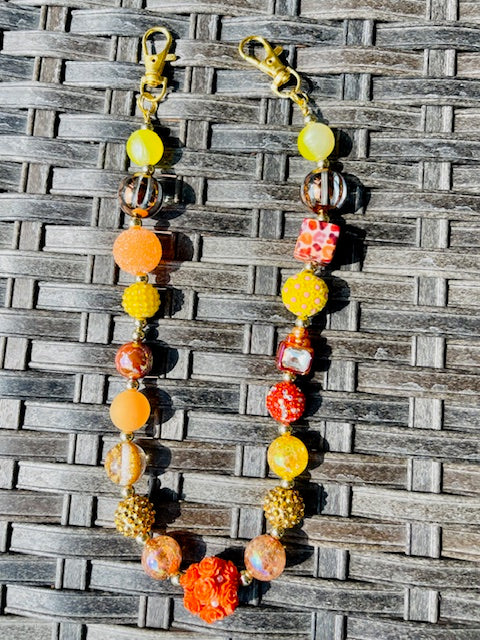Fall Colors Hand Beaded Bag Chains