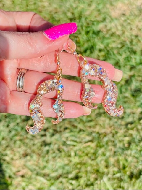 Hocus pocus witches glitter earrings - witch resin earrings - handcrafted - Winifred /Sarah/Mary - handmade jewelry