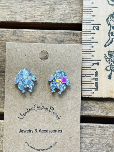 Thanksgiving turkey stud earrings - cooked turkey resin earrings - handcrafted - handmade jewelry