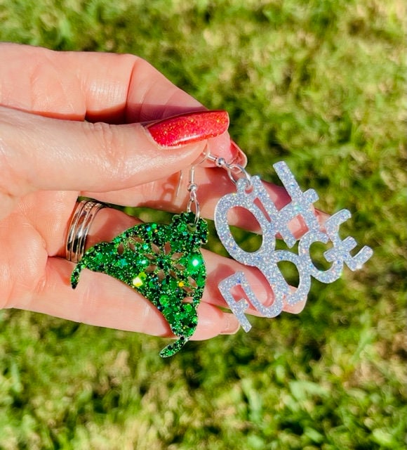 Christmas Story resin earrings - Oh Fudge earring - handmade