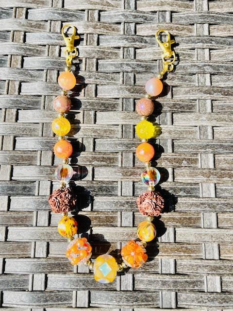 Fall Colors Hand Beaded Bag Chains