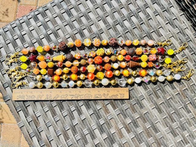Fall Colors Hand Beaded Bag Chains