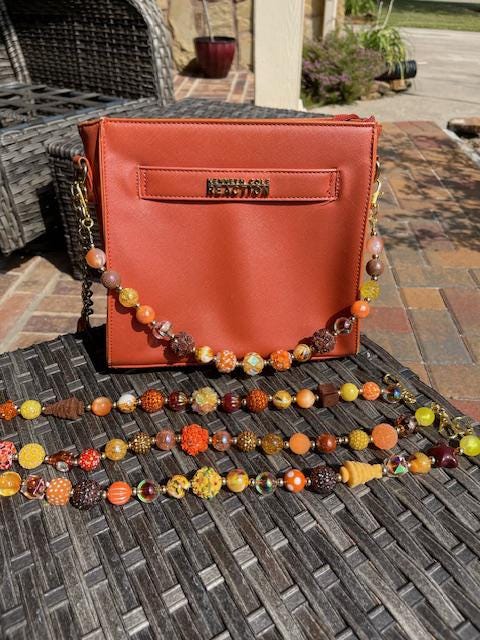 Fall Colors Hand Beaded Bag Chains