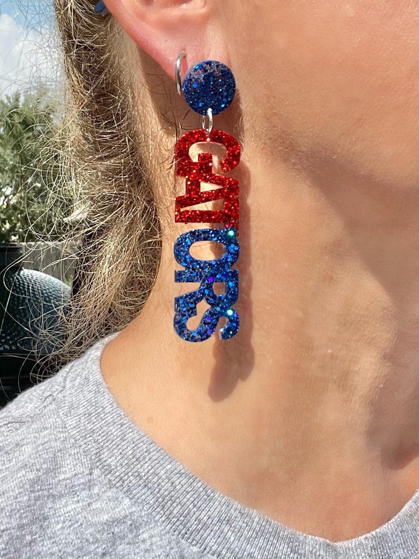Gators Game Day Glitter resin earrings