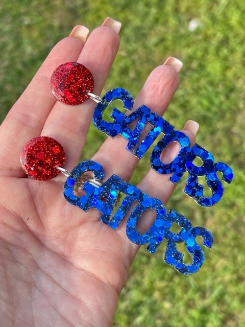 Gators Game Day Glitter resin earrings
