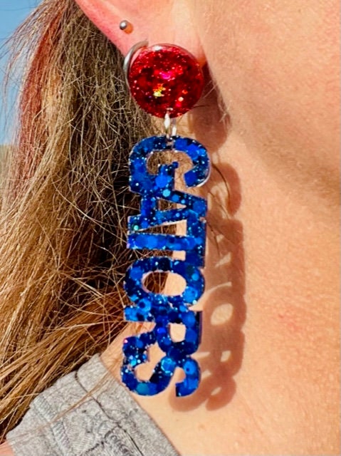 Gators Game Day Glitter resin earrings