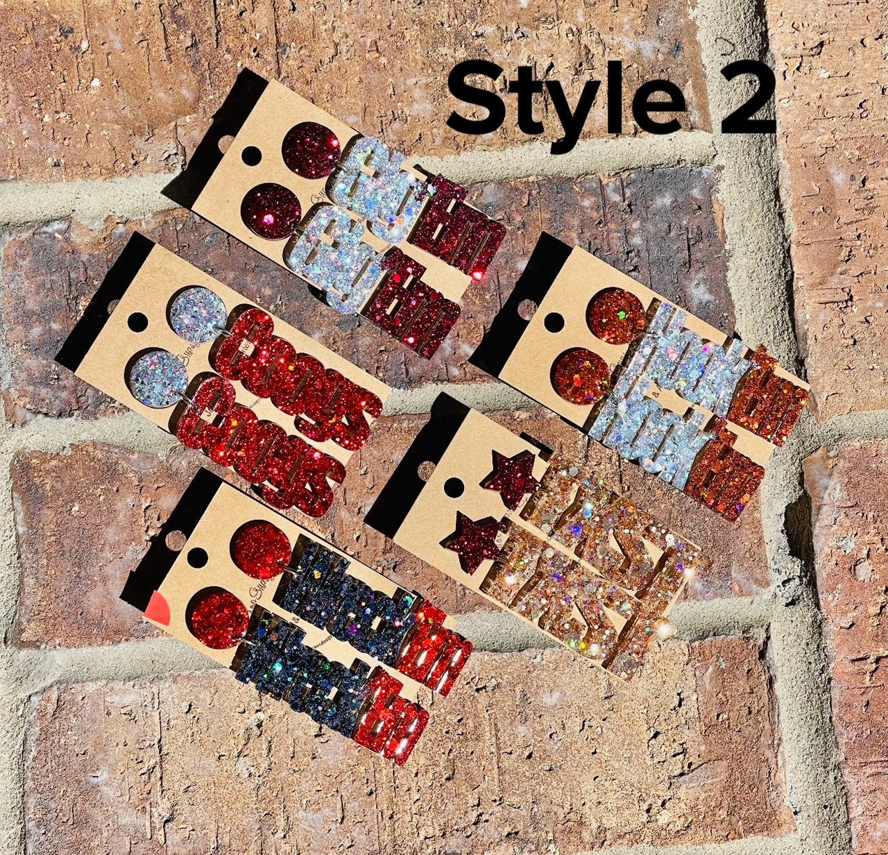 Texas College Game Day earrings - University Team Spirit jewelry
